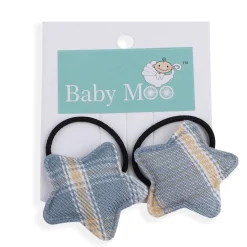 Star Rubber Bands Hair Elastic 2 Pcs - Blue