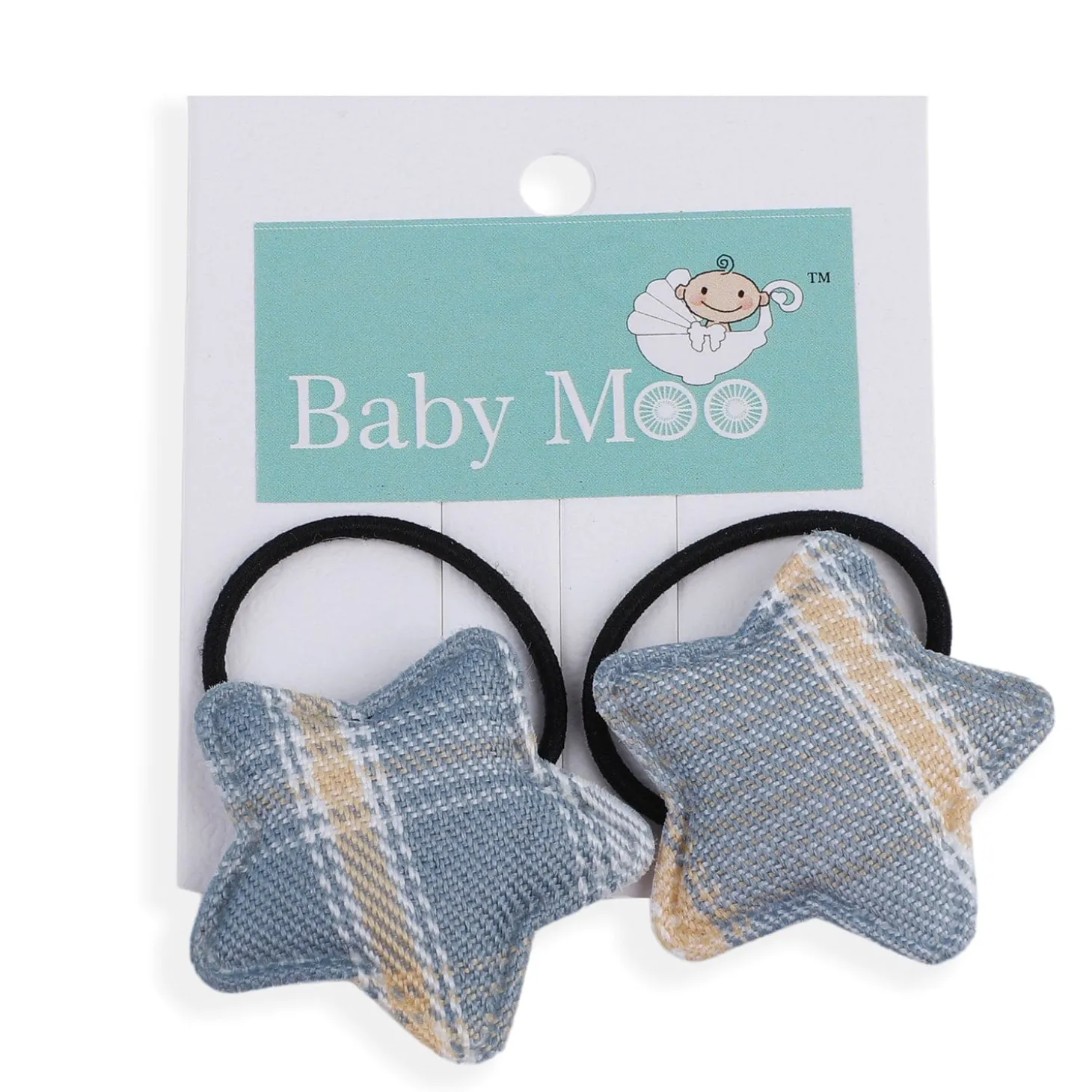 Star Rubber Bands Hair Elastic 2 Pcs - Blue