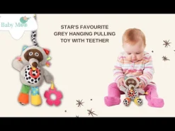Star's Favourite Grey Hanging Pulling Toy With Teether