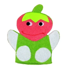Strawberry Pink And Green Cartoon Bath Glove