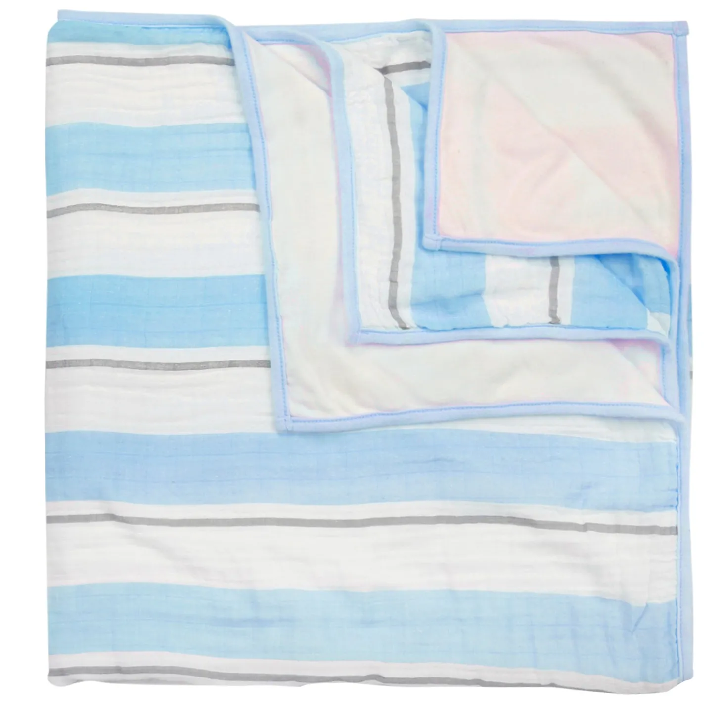 Striped Blue And White Blanket