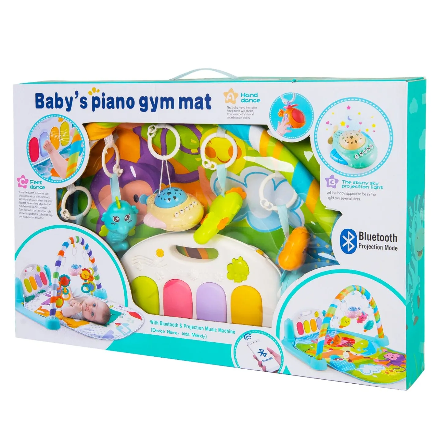 Sunny Zoo Day Multicolour Piano Activity Gym