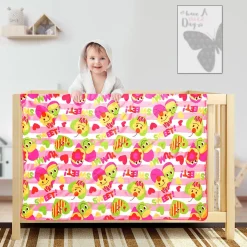Sweet Cupcake Pink And Yellow Blanket
