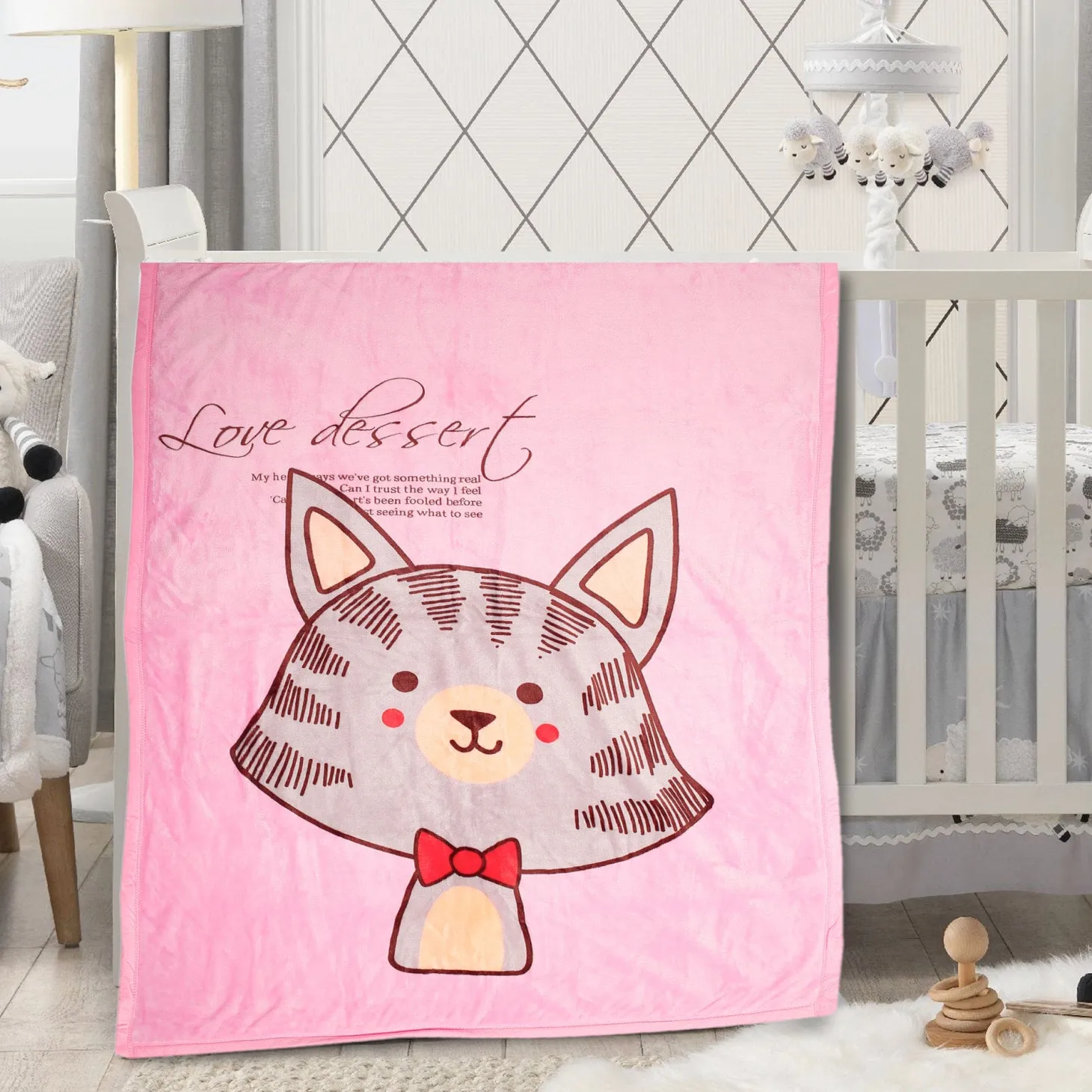 Sweet Tooth Pink Two-Ply Blanket