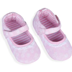 Textured Hookloop Premium Girls Anti-Slip Ballerina Shoes - Pink