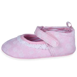 Textured Hookloop Premium Girls Anti-Slip Ballerina Shoes - Pink