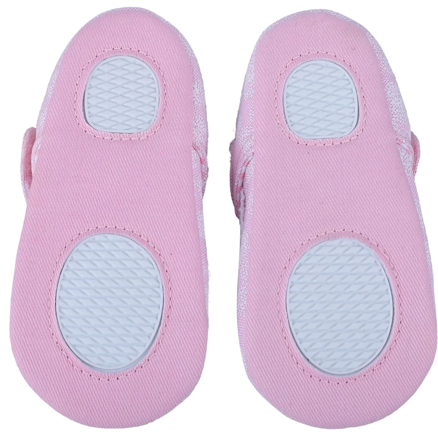Textured Hookloop Premium Girls Anti-Slip Ballerina Shoes - Pink