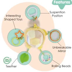 Tortoise Yellow Hanging Toy With Teether