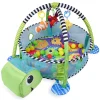 Turtle Infant Play Mat Activity Gym With Hanging Toys And Balls - Green