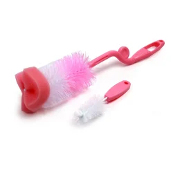 Twist And Turn Pink Bottle And Nipple Cleaning Brush Set of 2