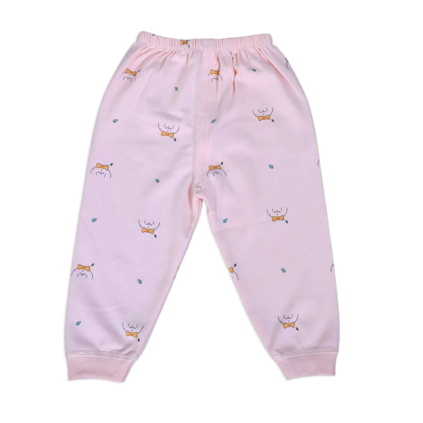Two Friends Full Sleeves 2 Piece Buttoned Pyjama Set Night Suit - Pink