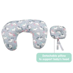 Unicorn Grey Feeding Pillow