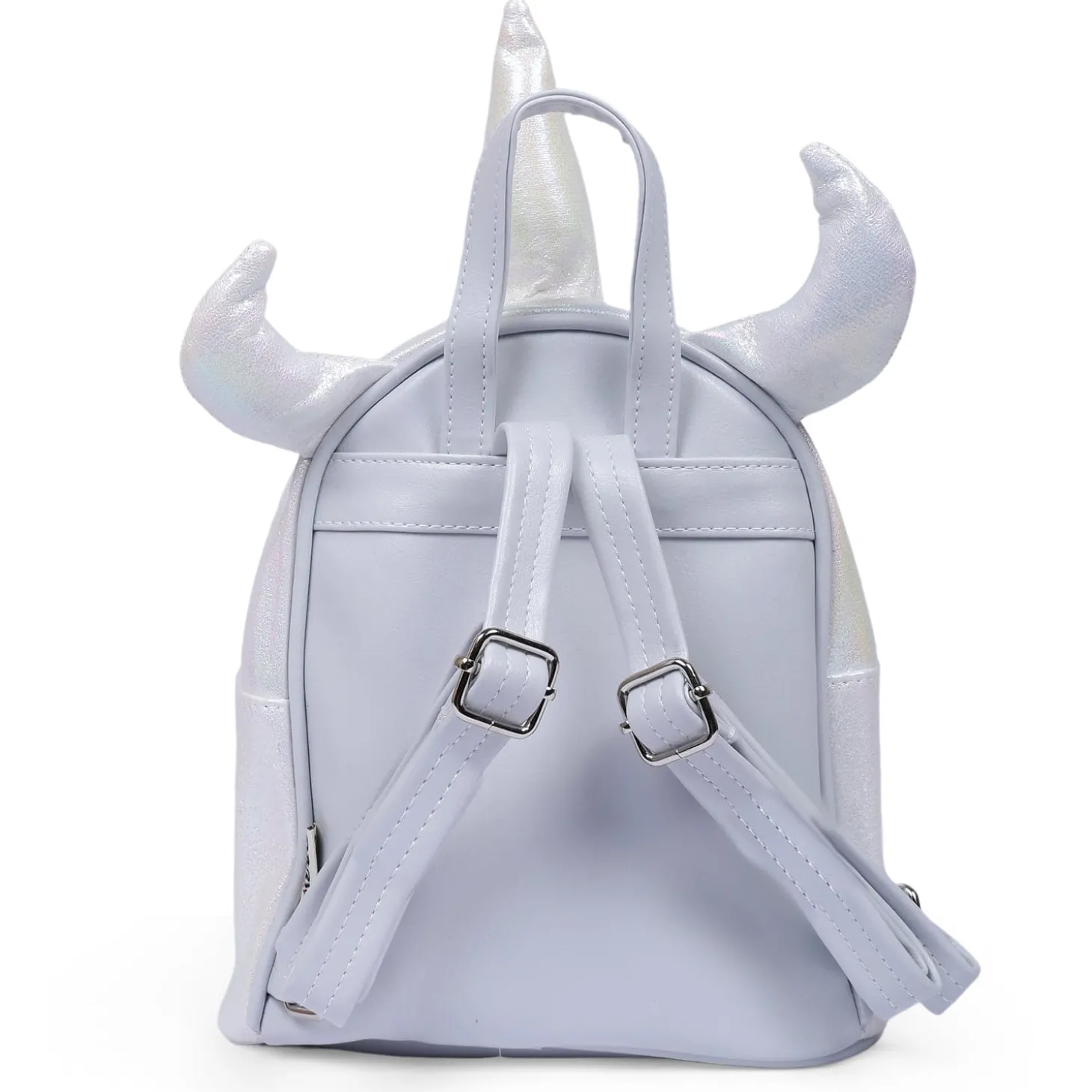 Unicorn Sequined Dual Tone Backpack Trendy Bag - White