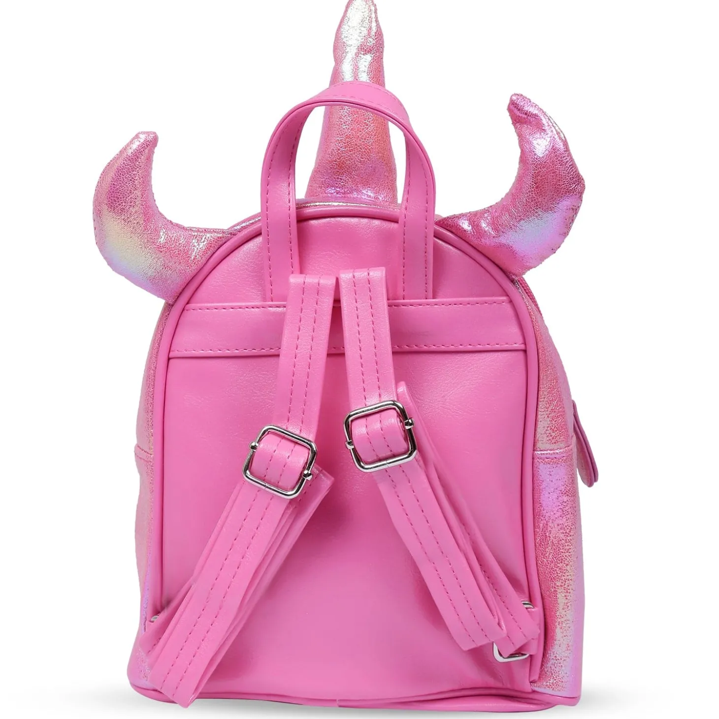 Unicorn Sequined Dual Tone Backpack Trendy Bag - Hot Pink