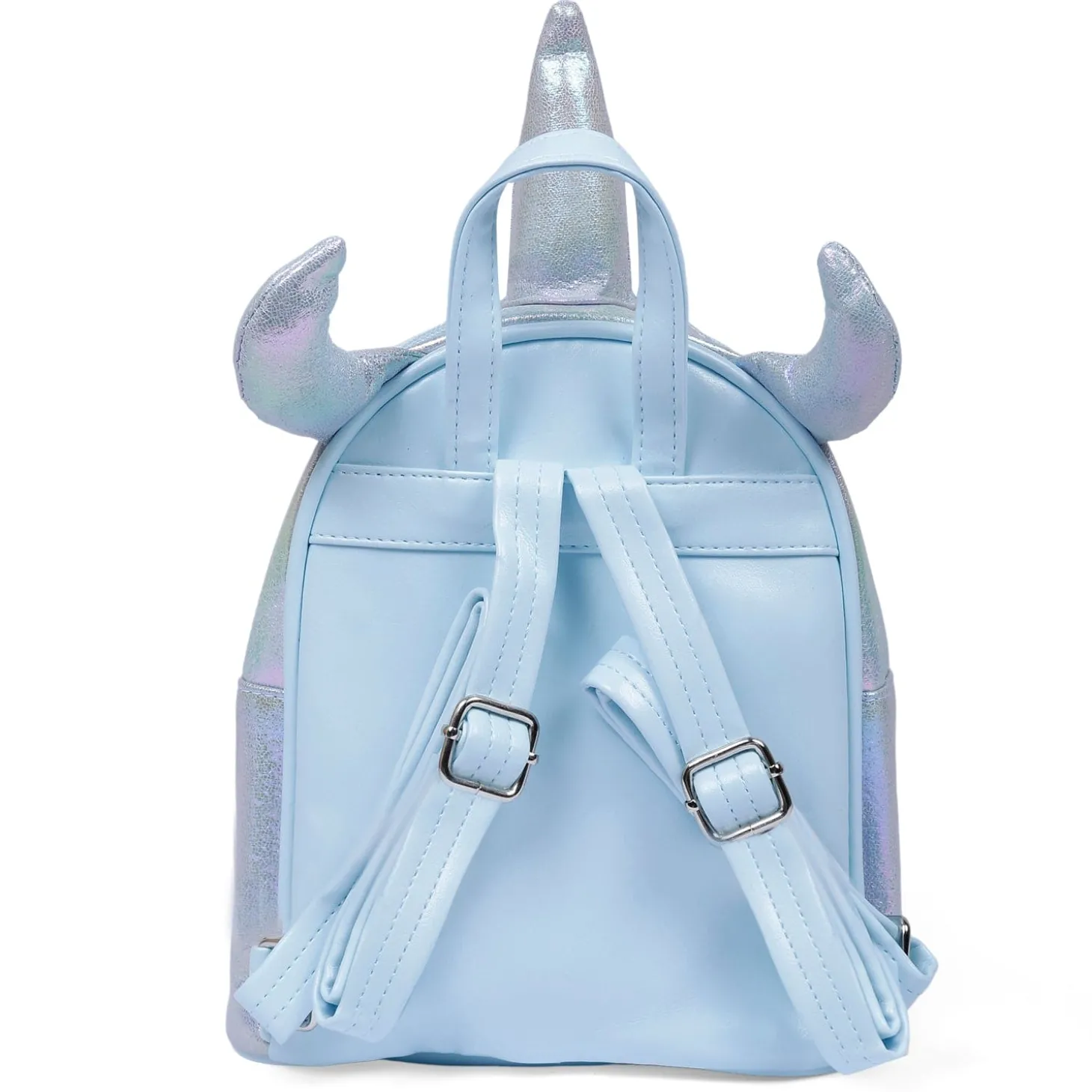 Unicorn Sequined Dual Tone Backpack Trendy Bag - Blue