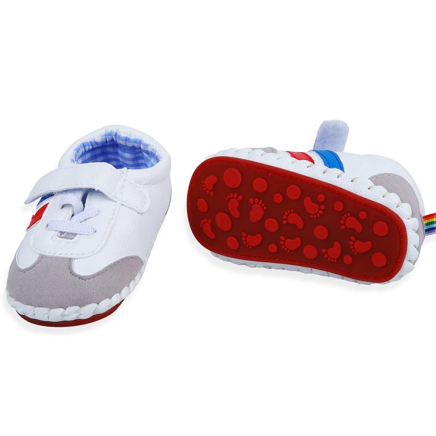 Velcro Colour Blocked Casual Anti-Skid Shoes - Multicolour