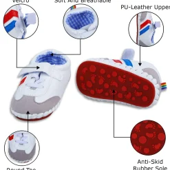 Velcro Colour Blocked Casual Anti-Skid Shoes - Multicolour