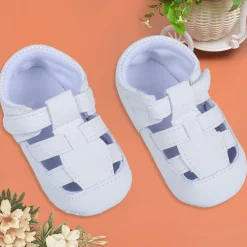 Velcro Hook-Loop Premium Anti-Slip Sandal Booties - White