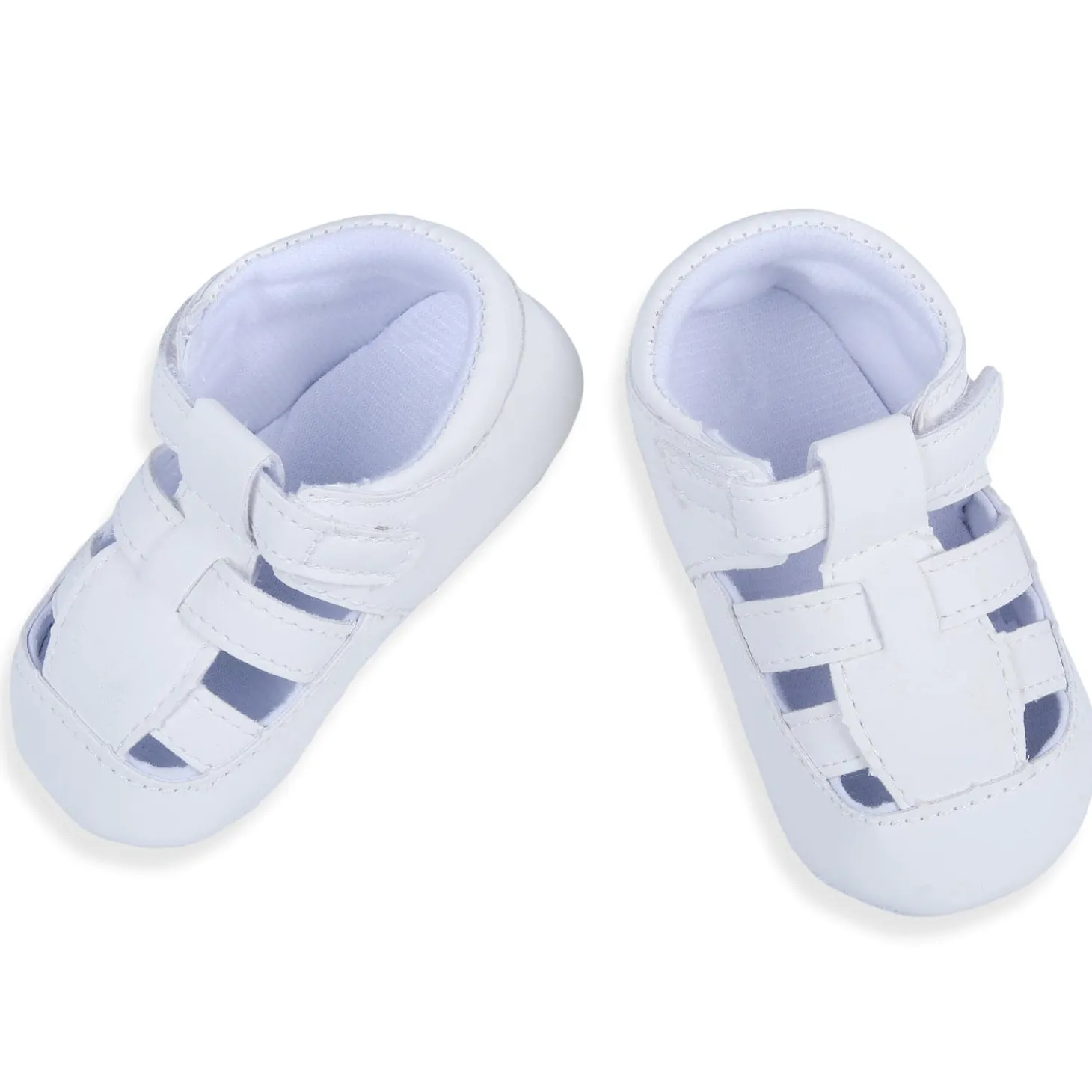Velcro Hook-Loop Premium Anti-Slip Sandal Booties - White