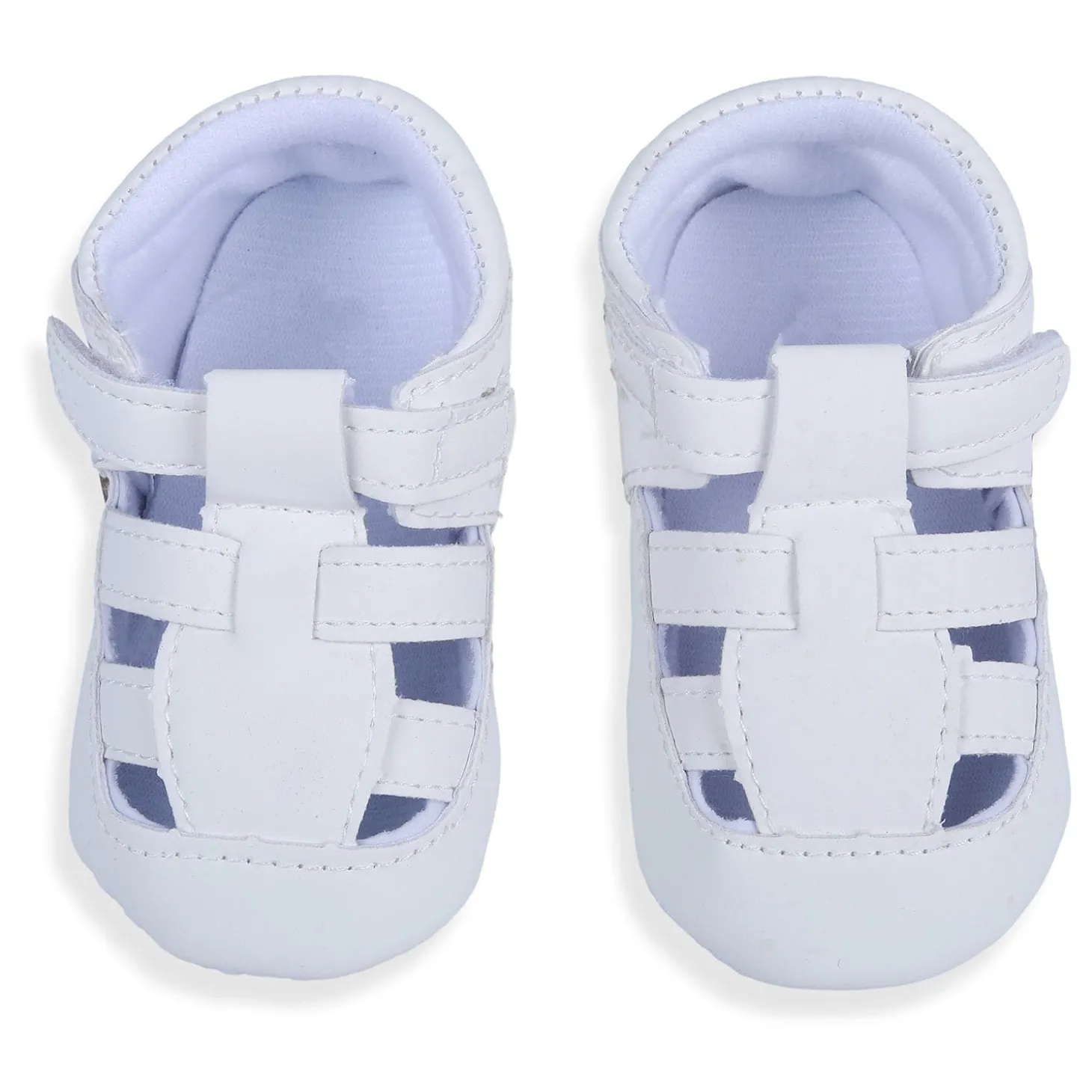 Velcro Hook-Loop Premium Anti-Slip Sandal Booties - White