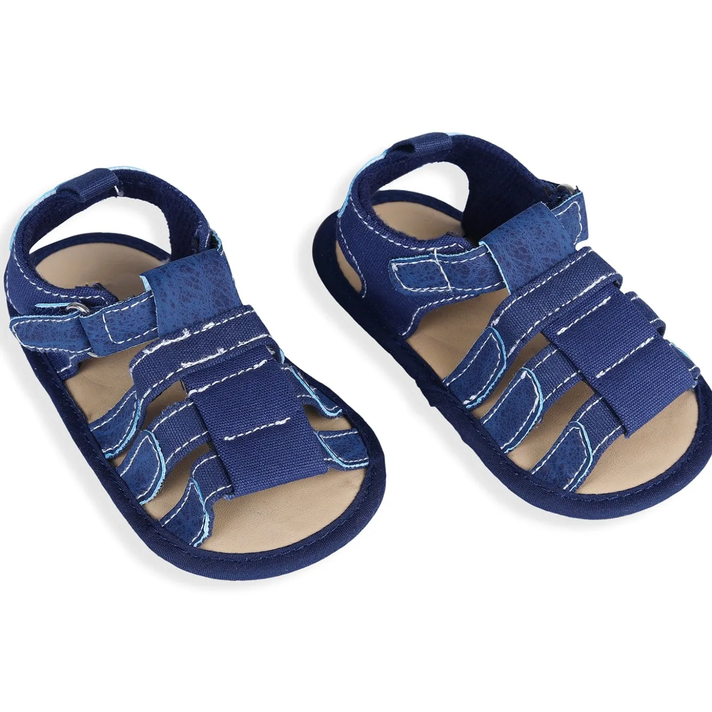 Velcro Hook-Loop Premium Anti-Slip Sandal Booties - Blue