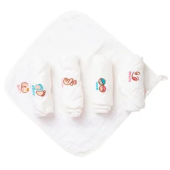 Wash Cloth Muslin Napkins Pack Of 5 Multipurpose White