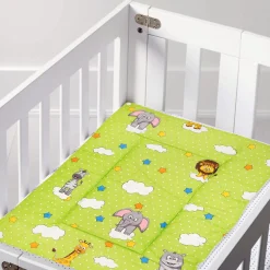 Waterproof Changing Sheet Set Fun In The Jungle Green