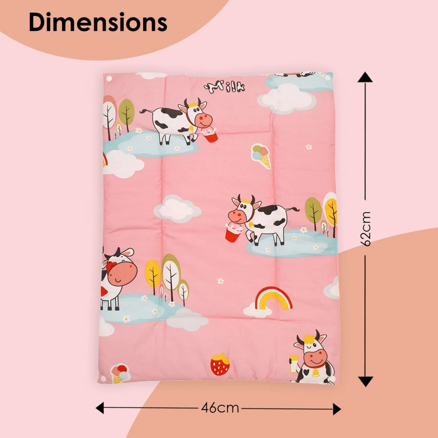 Waterproof Changing Sheet Set Milkaholic Peach