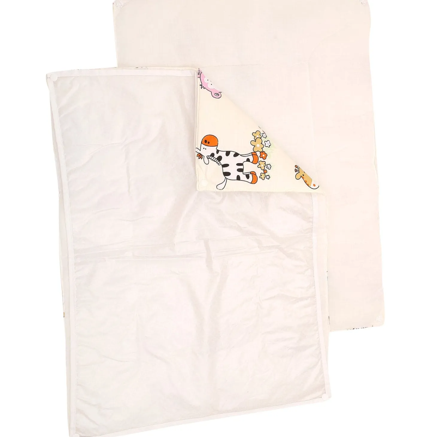 Waterproof Changing Sheet Set I Love Animals Cream
