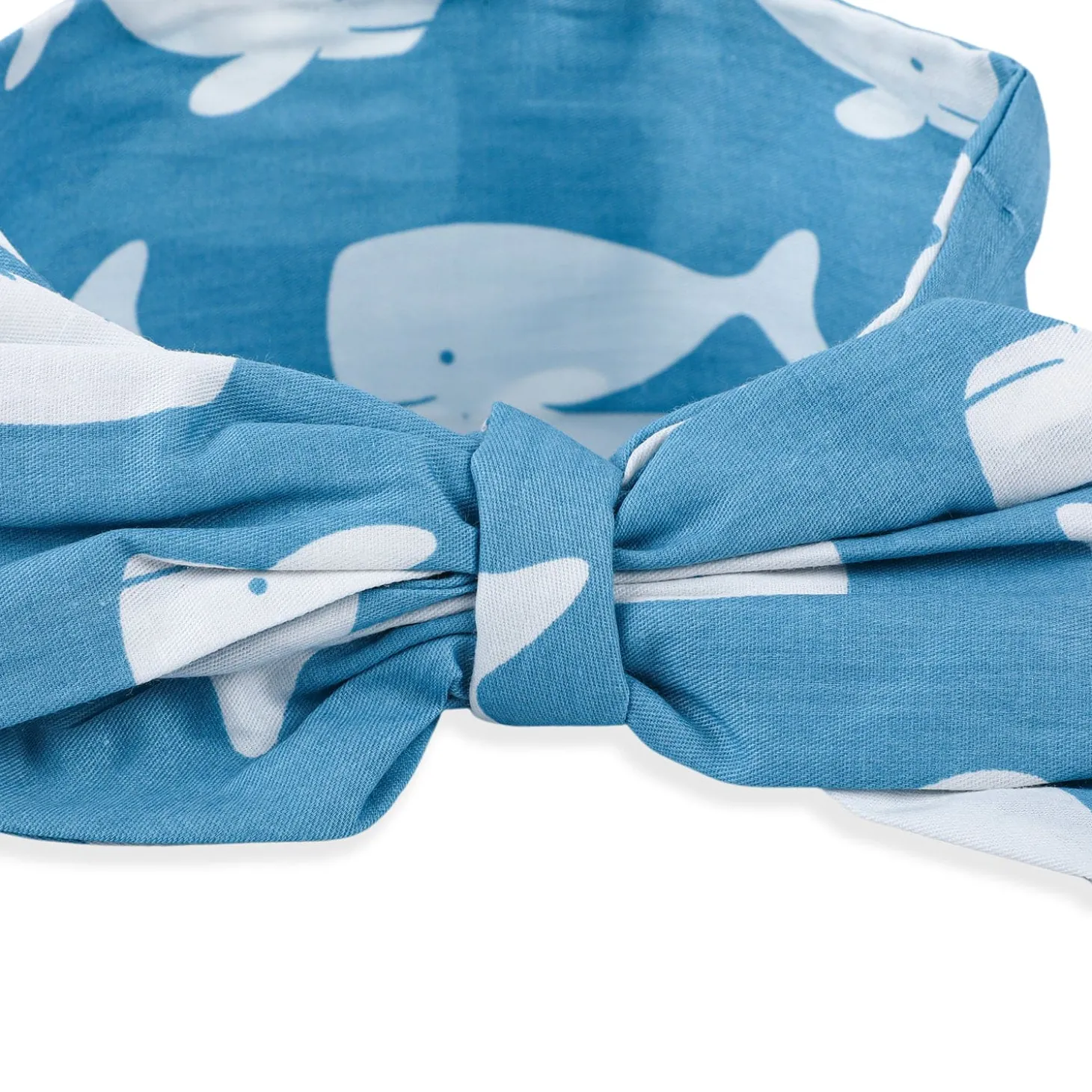 Whale Bow Knot Headband - Blue