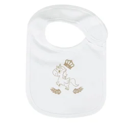Whimsical Unicorn White 3 Pk Bibs