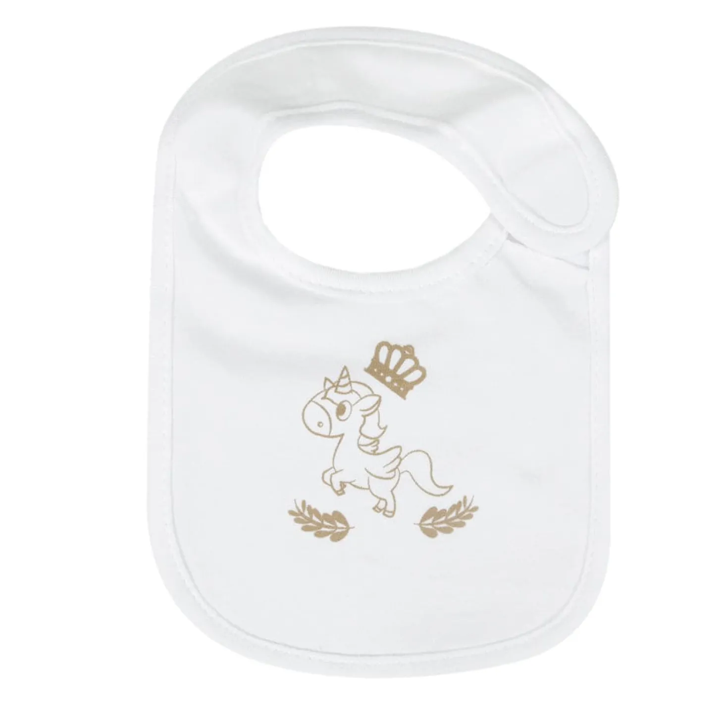 Whimsical Unicorn White 3 Pk Bibs
