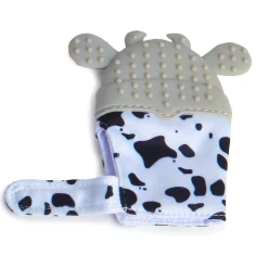 Winking Cow Grey Teething Mitten - 1 pc