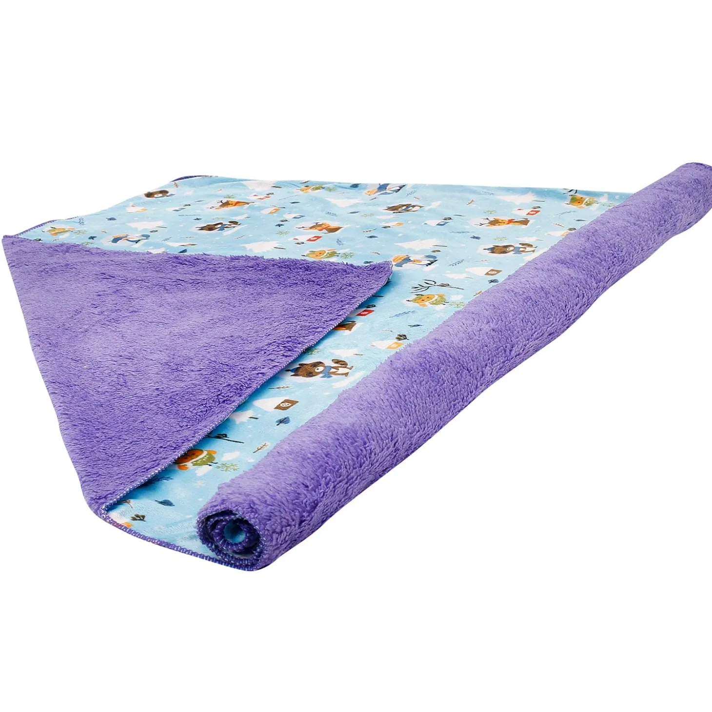 Winter Wonderland Purple And Blue Blanket