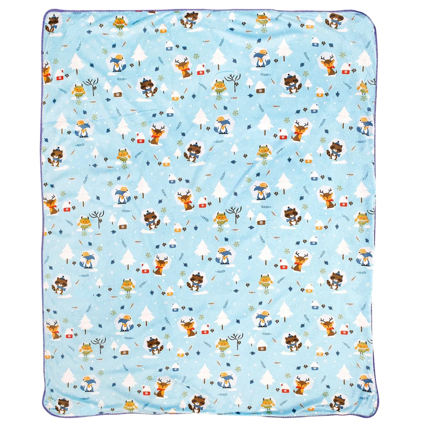 Winter Wonderland Purple And Blue Blanket