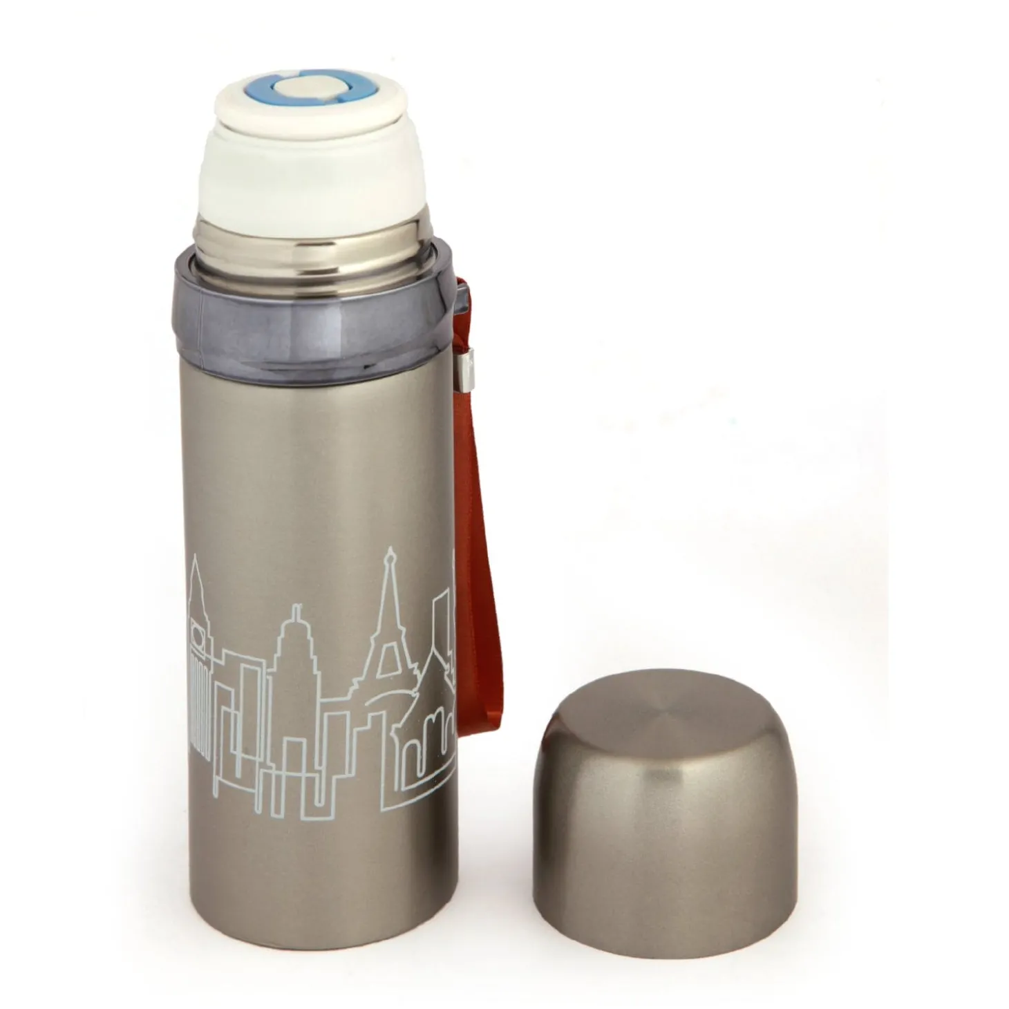 World Traveller Silver 500 ml Stainless Steel Flask